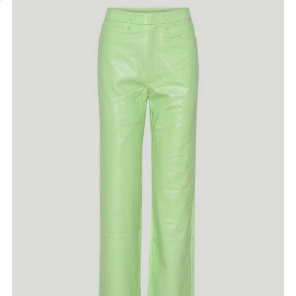 Rotate Birger Christensen Green leather pants
